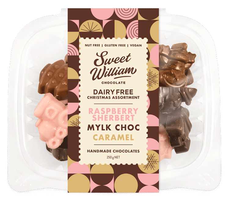 SWEET WILLIAM DAIRY FREE CHOCOLATE ASSORTMENT 250G