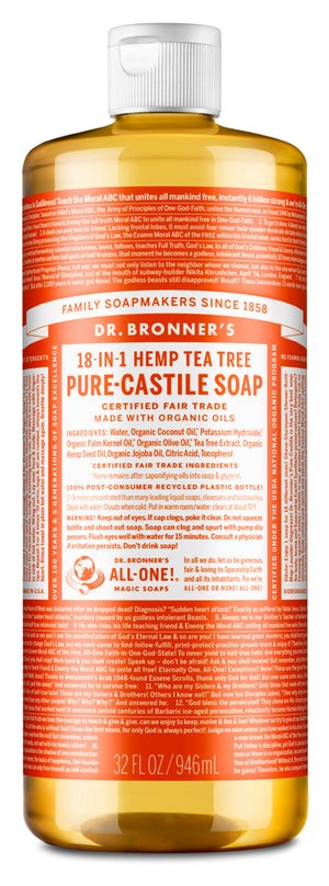 DR BRONNERS TEA TREE LIQUID SOAP 946ML