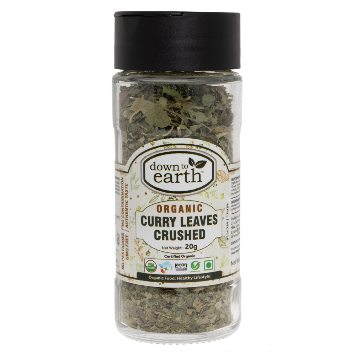 DOWN TO EARTH CRUSHED CURRY LEAVES 20G
