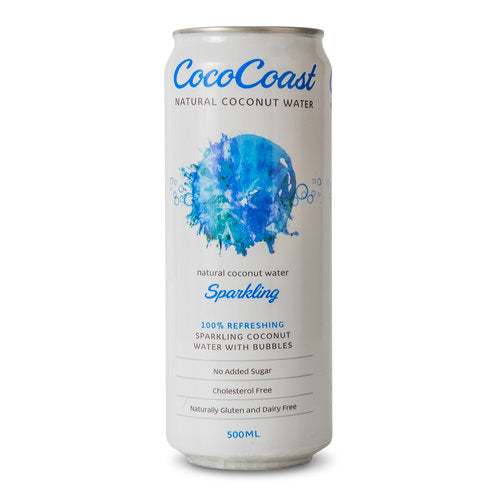 COCO COAST SPARKLING COCONUT WATER CAN 500ML