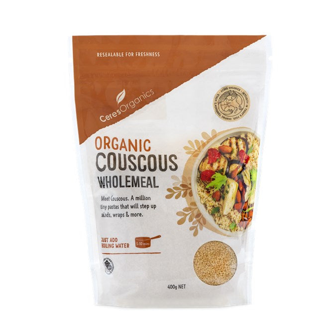 CERES ORGANIC WHOLEMEAL COUSCOUS 400G