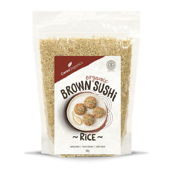 CERES ORGANIC BROWN SUSHI RICE 500G