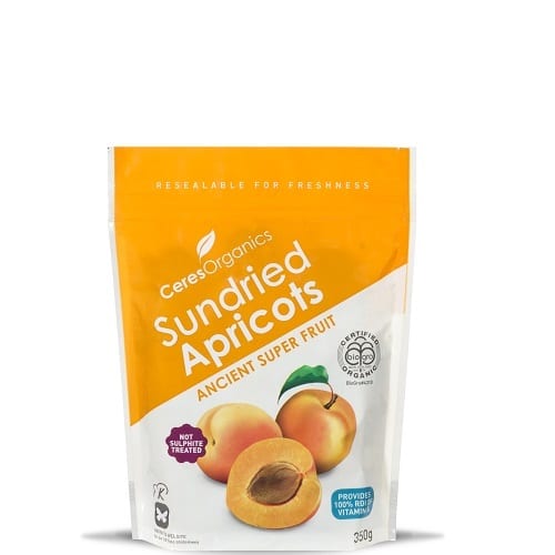 CERES ORGANIC SUNDRIED APRICOTS 350G