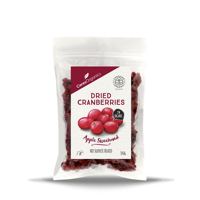 CERES ORGANIC DRIED CRANBERRIES 140G