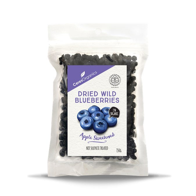CERES ORGANIC DRIED WILD BLUEBERRIES 150G