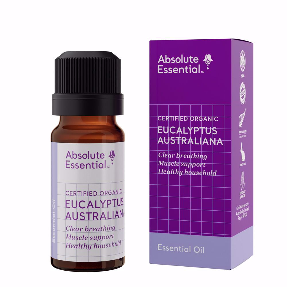 ABSOLUTE ESSENTIAL ORGANIC EUCALYPTUS ESSENTIAL OIL 10ML AUSTRALIAN