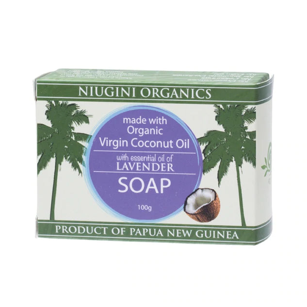 NIUGINI ORGANIC LAVENDER COCONUT SOAP 100G