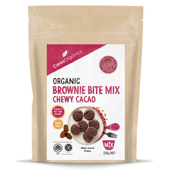 CERES ORGANIC BROWNIE PRE PACKED MIX 220G