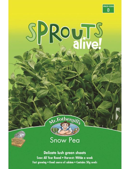 MR FOTHERGILLS SNOW PEA SPROUTS SPROUTING SEEDS