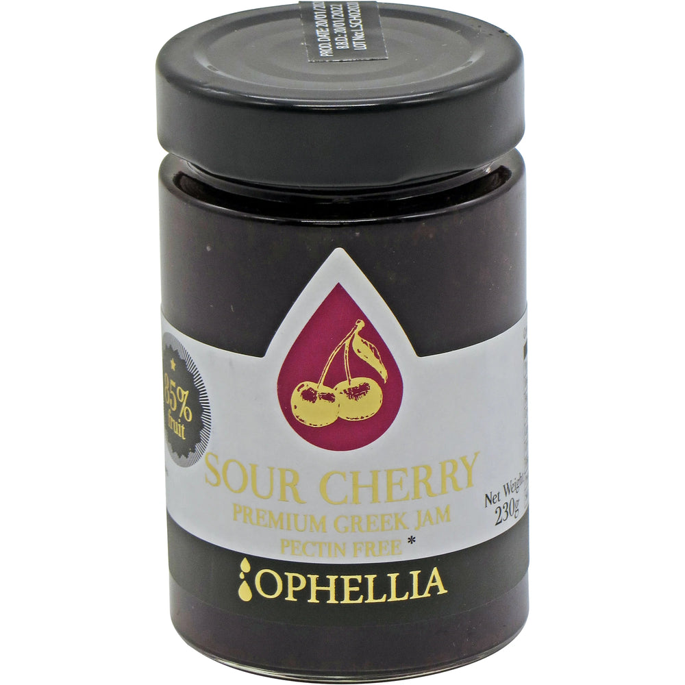 OPHELLIA SOUR CHERRY JAM 85% FRUIT 230G