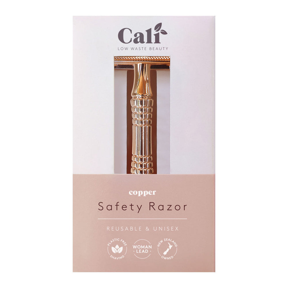CALIWOODS COPPER SAFETY RAZOR WITH 5 BLADES