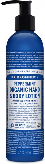 DR BRONNERS PEPPERMINT HAND & BODY LOTION 237ML