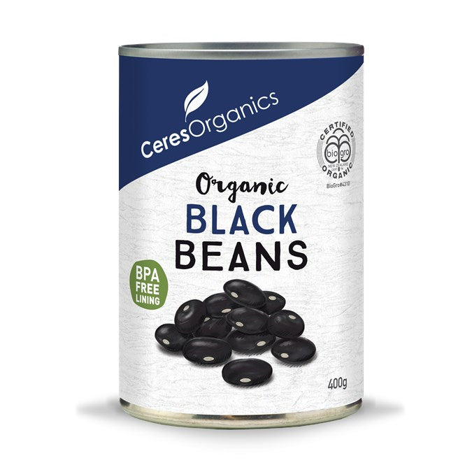 CERES ORGANIC BLACK BEANS CAN 400G
