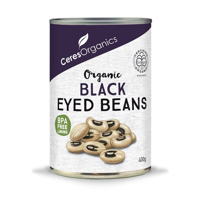 CERES ORGANIC BLACK EYED BEANS CAN 400G