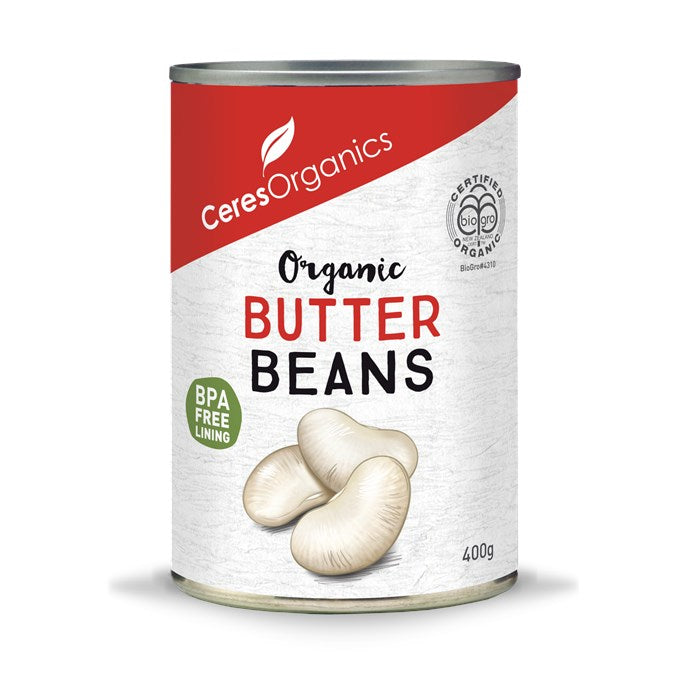 CERES ORGANIC BUTTER BEANS CAN 400G
