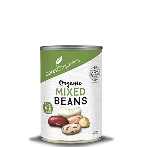 CERES ORGANIC MIXED BEANS CAN 400G