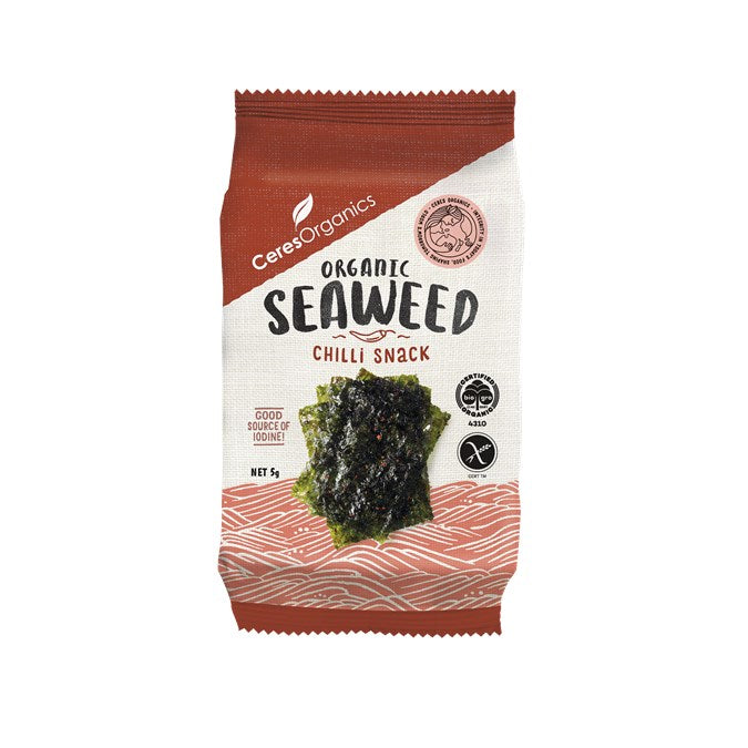 CERES ROASTED CHILLI SEAWEED SNACK 5G