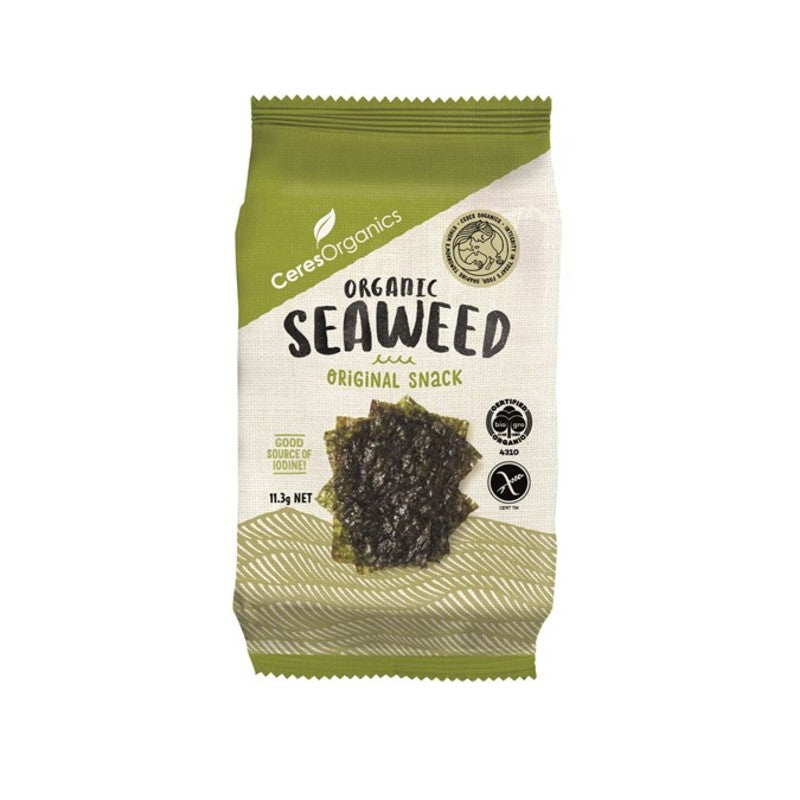 CERES ORGANIC SEAWEED SNACK ORIGINAL 11.3G