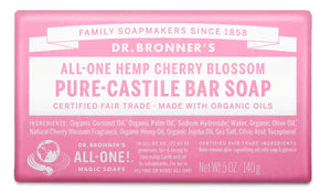DR BRONNERS CASTILE CHERRY BLOSSOM SOAP BAR 140G