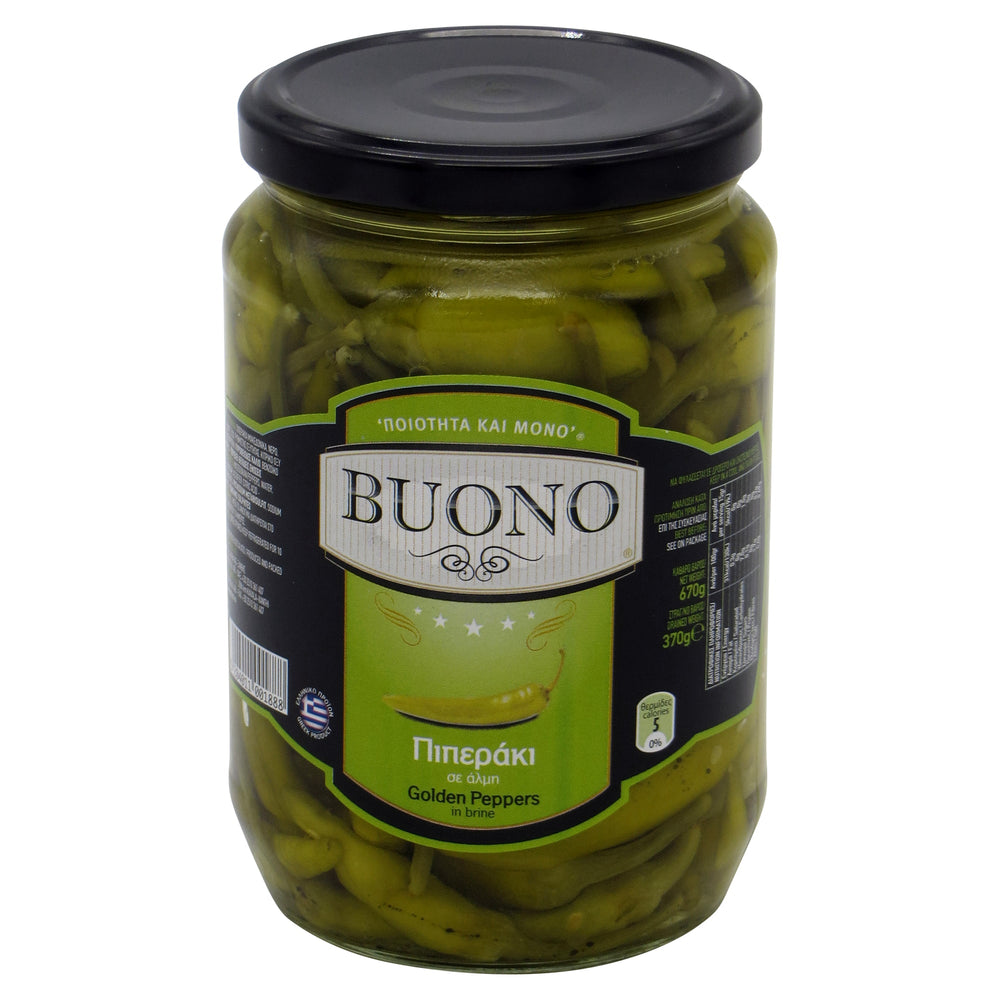 BUONO PICKLED GOLDEN PEPPERS 580G