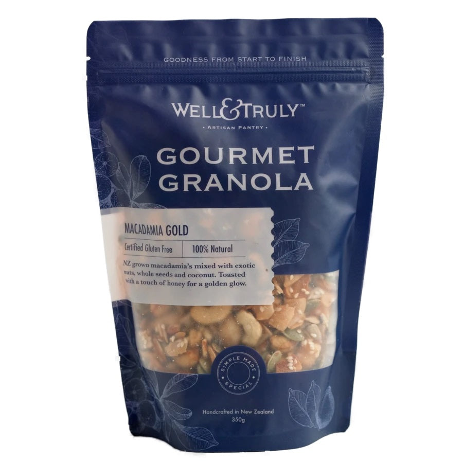 WELL & TRULY MACADAMIA GOLD GRANOLA 350G