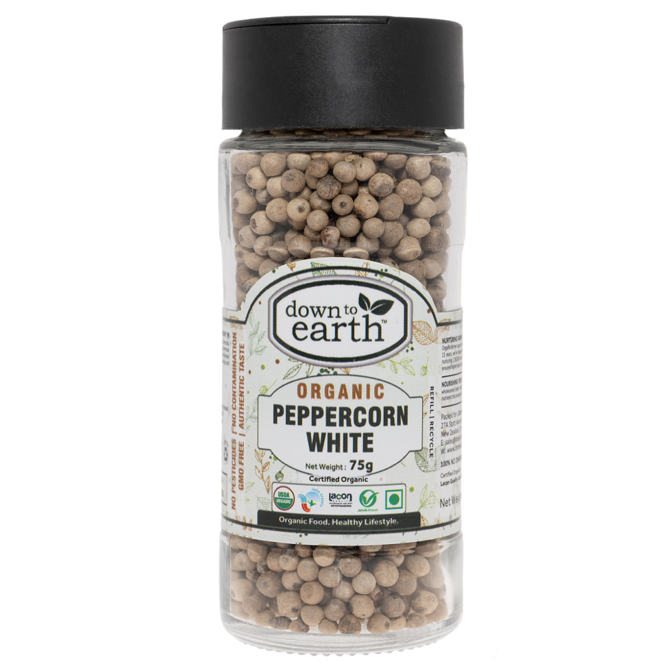 DOWN TO EARTH PEPPERCORN WHITE 70G