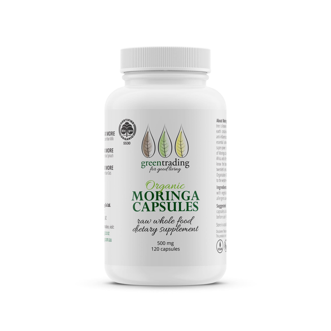 GREEN TRADING MORINGA CAPSULES 120 500MG