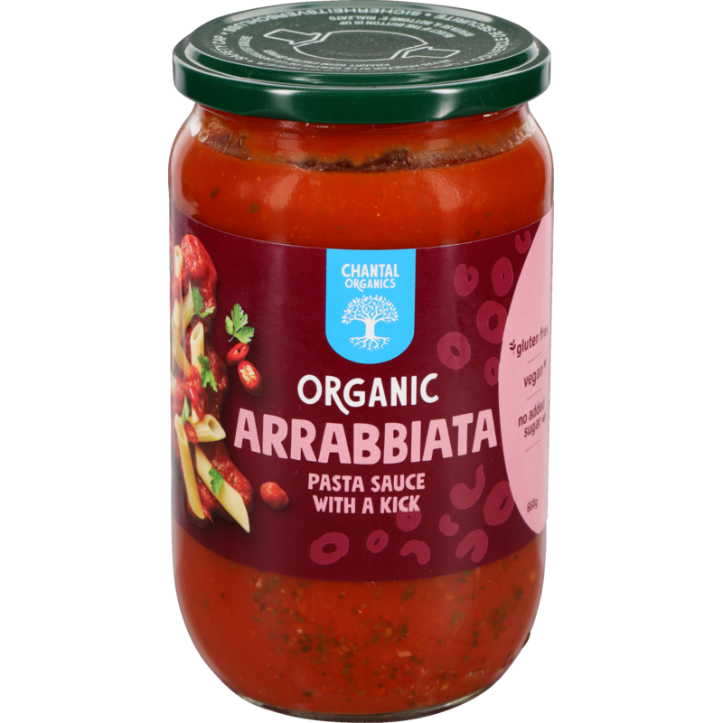 CHANTAL ORGANIC ARRABBIATA SAUCE 660G