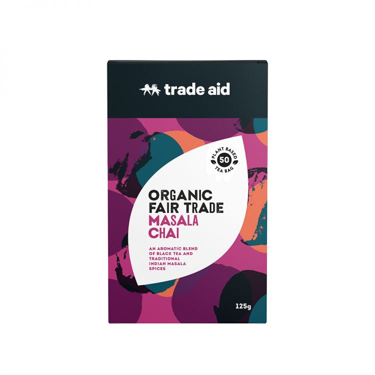 TRADE AID ORGANIC MASALA CHAI TEA 50 BAGS