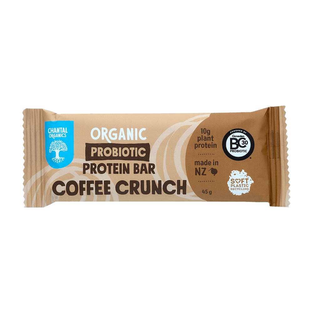 CHANTAL ORGANIC COFFEE CRUNCH PROTEIN BAR 45G
