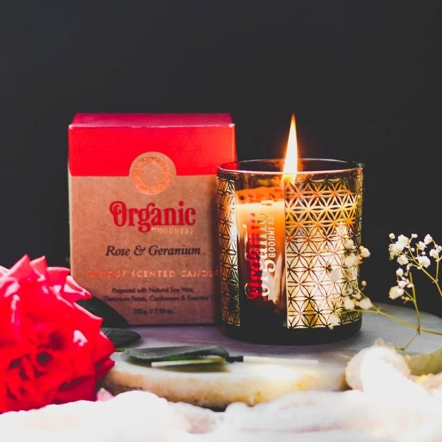 ORGANIC GOODNESS BOXED CANDLE ROSE