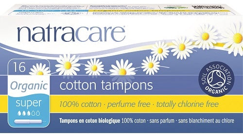 NATRACARE TAMPONS APPLICATOR SUPER COTTON 16 PACK
