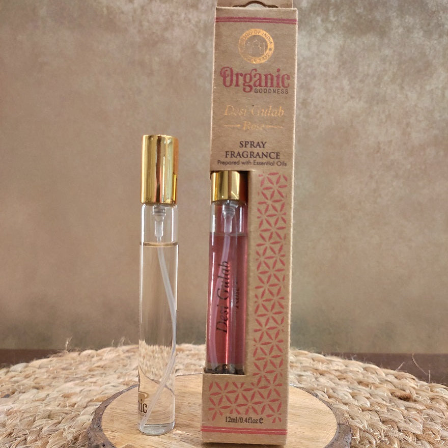 ORGANIC GOODNESS FRAGRANCE SPRAY ROSE 12ML