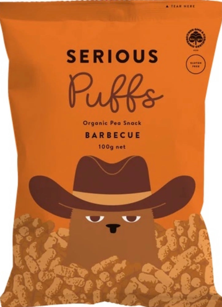 SERIOUS FOODS BARBECUE PUFFS 100G