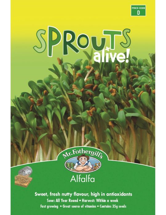 MR FOTHERGILLS SPROUTS ALIVE ALFALFA SPROUTING SEEDS