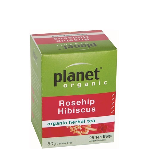 PLANET ORGANIC ROSEHIP AND HIBISCUS TEA 25 BAGS