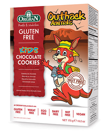 ORGRAN CHOCOLATE OUTBACK ANIMAL COOKIES 175G