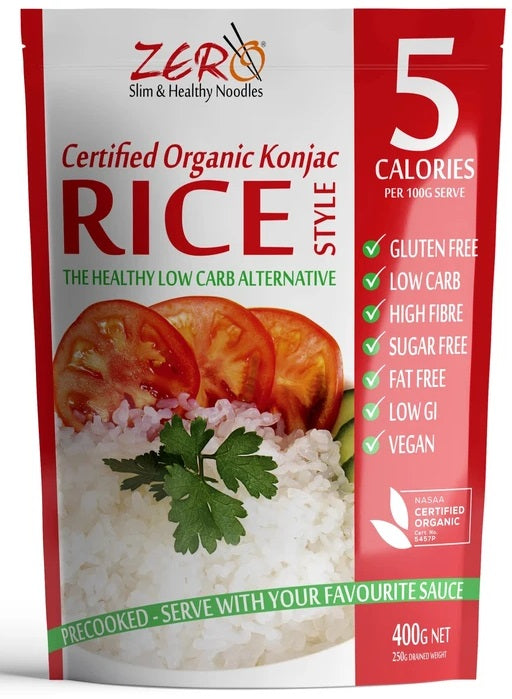 ZERO KONJAC RICE 400G – Simply Organic NZ