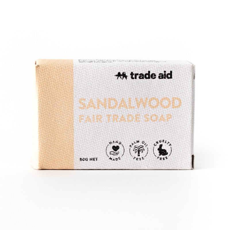 TRADE AID ORGANIC SANDALWOOD SOAP BAR 80G