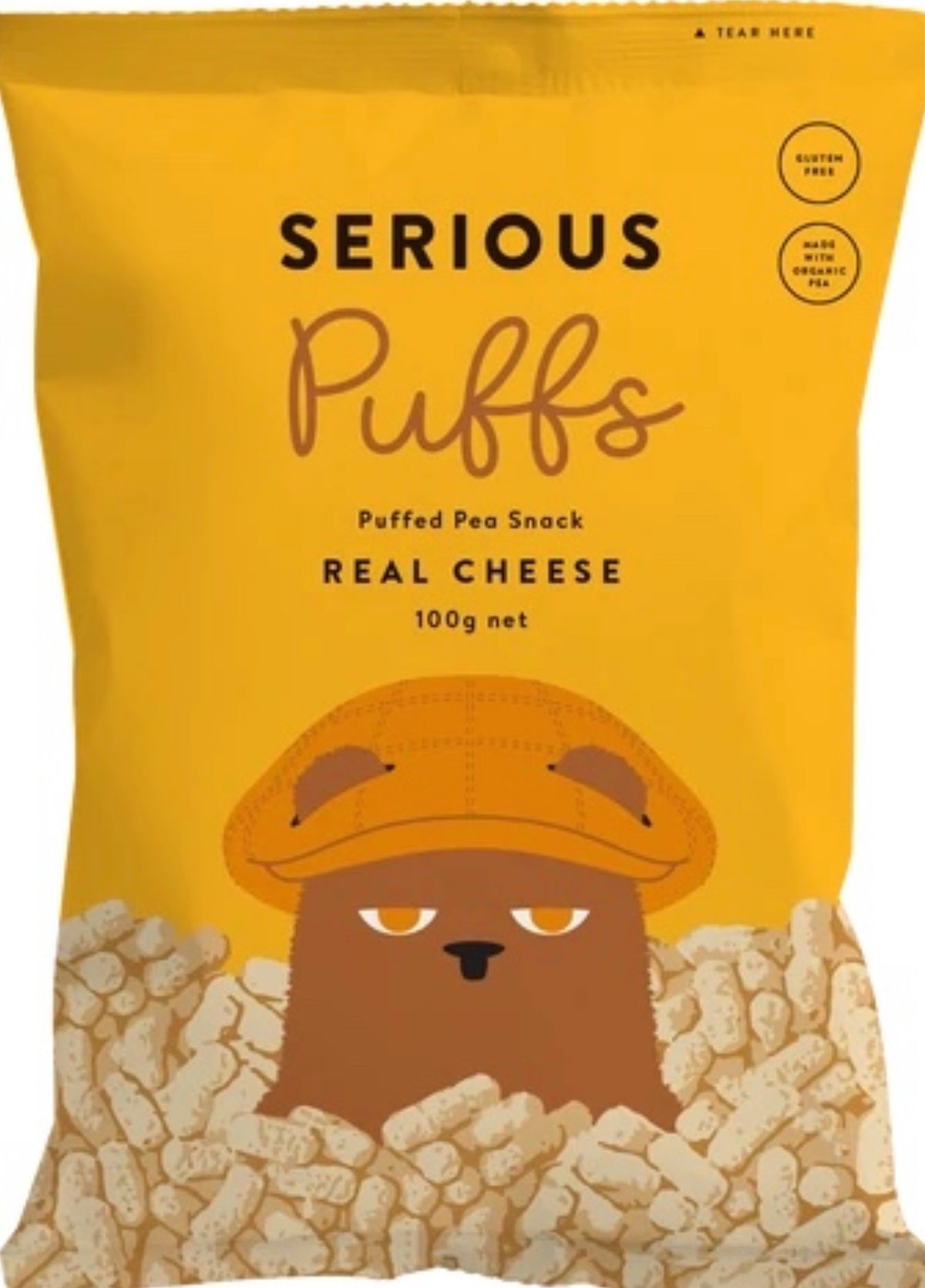SERIOUS FOODS REAL CHEESE PUFFS 100G