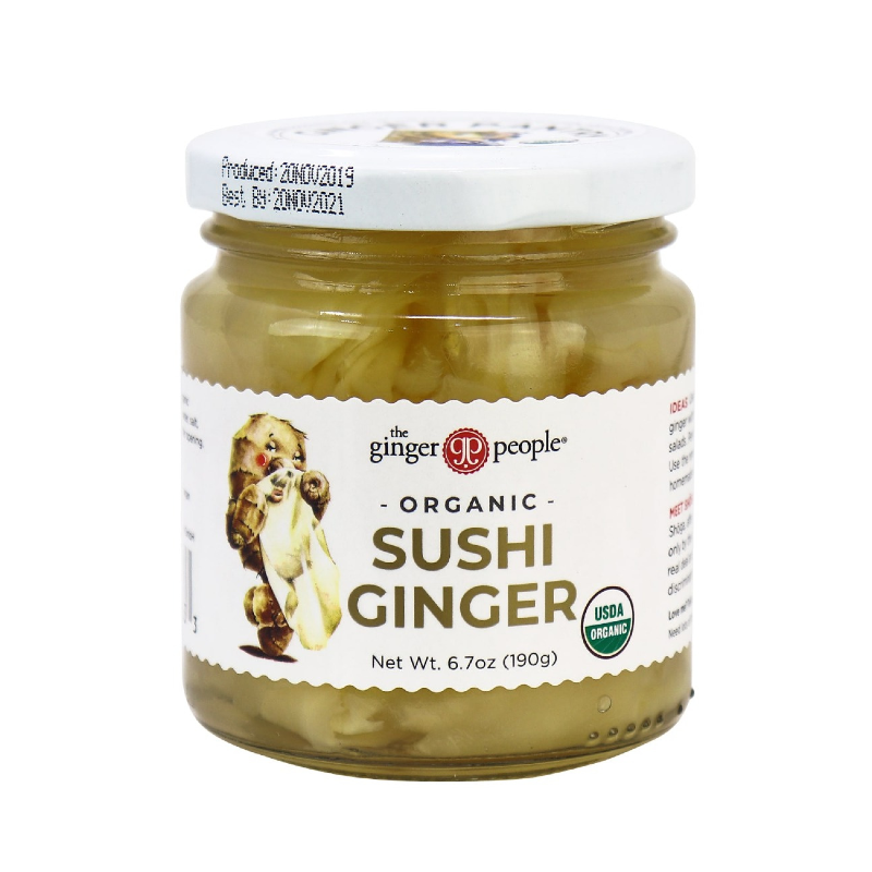 THE GINGER PEOPLE ORGANIC PICKLED SUSHI GINGER 190G