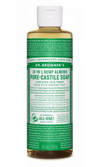 DR BRONNERS CASTILE ALMOND LIQUID SOAP 237ML