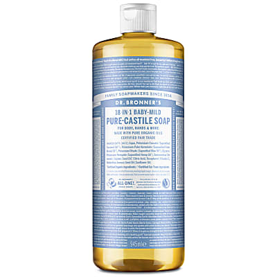 DR BRONNERS CASTILE BABY UNSCENTED LIQUID SOAP 946ML