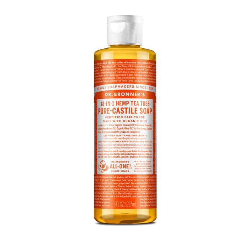 DR BRONNERS CASTILE TEA TREE LIQUID SOAP 237ML