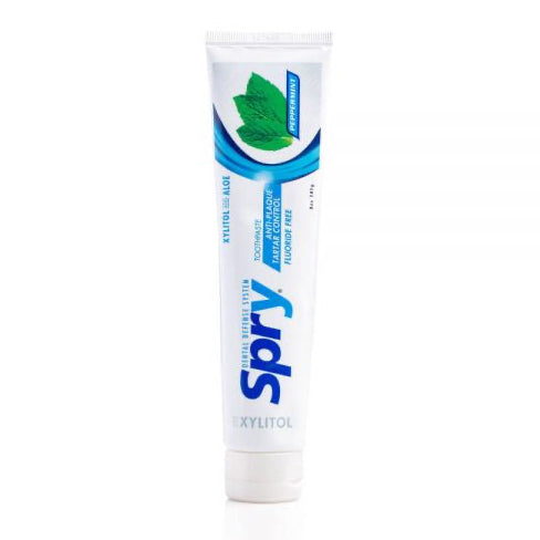 SPRY PEPPERMINT TOOTHPASTE WITHOUT FLUORIDE 141GM