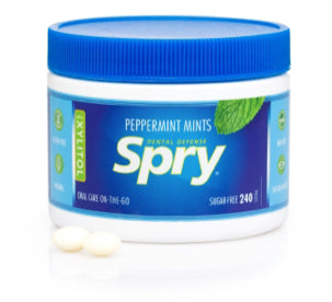 SPRY PEPPERMINT CHEWING GUM TUB 100 PIECES