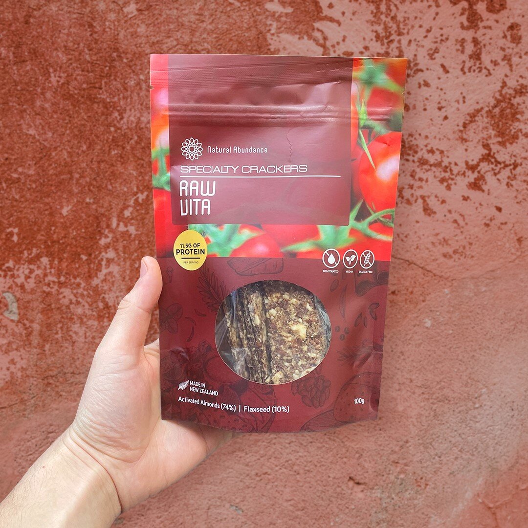 NATURAL ABUNDANCE CRACKERS RAW VITA TOMATO 100G