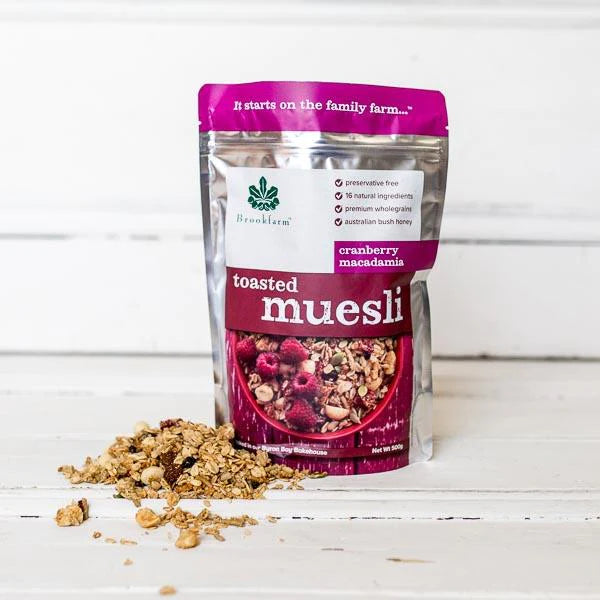 BROOKFARM TOASTED CRANBERRY MUSELI 500G