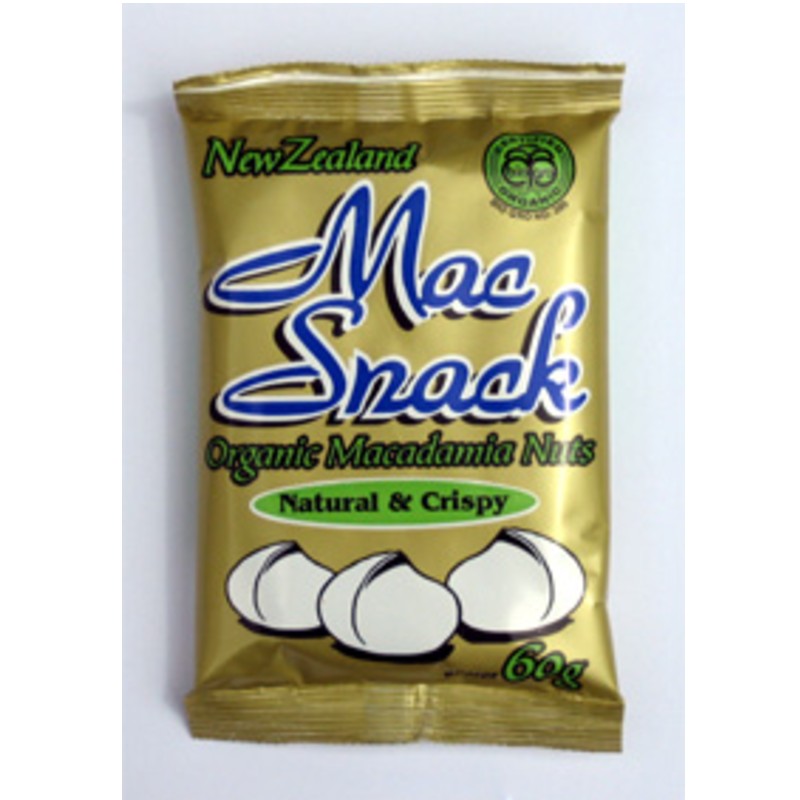 MAC SNACK NATURAL MACADAMIA NUTS 60G