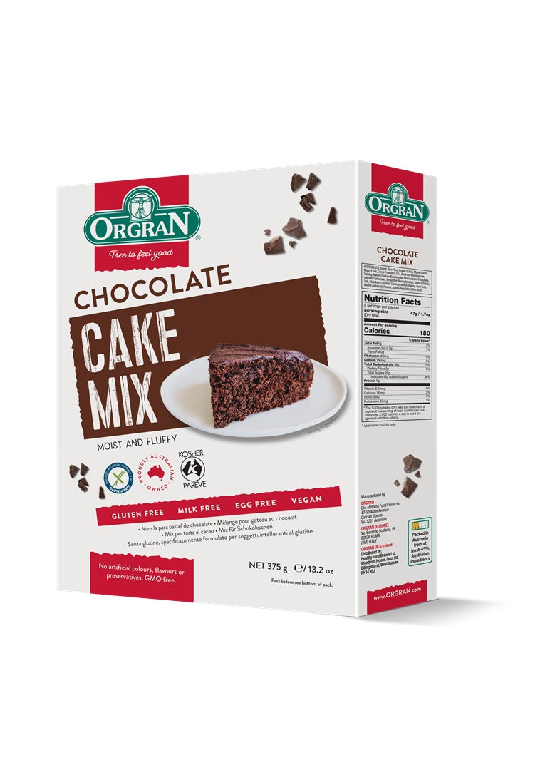 ORGRAN CHOCOLATE CAKE MIX 375G